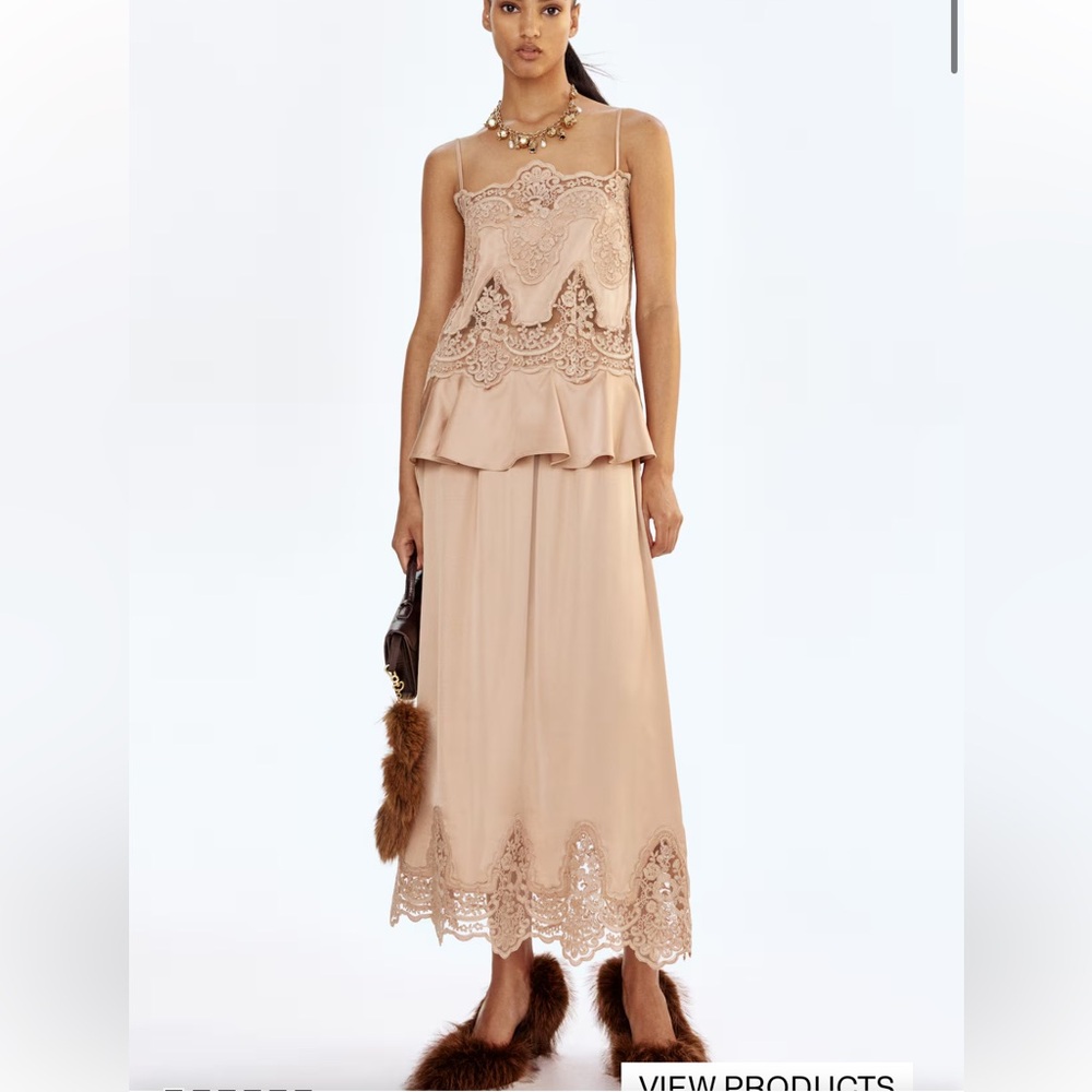 H&M Beige Lace Camisole Top